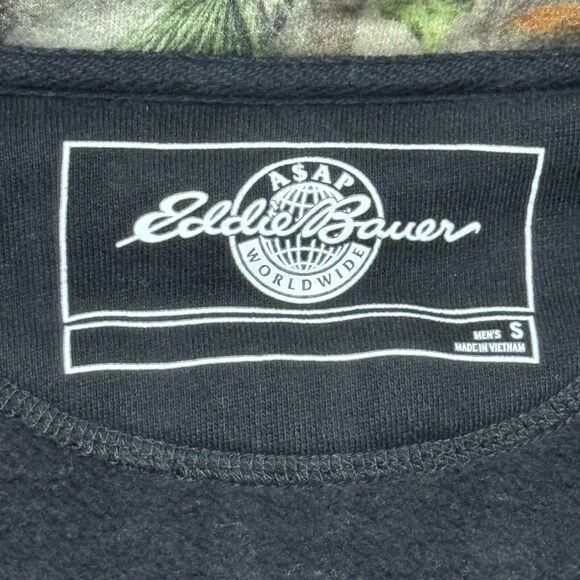 Eddie Bauer EBTEK Asap Worldwide Camo Jacket Mens Small Black Quarter Zip Street - Picture 5 of 8